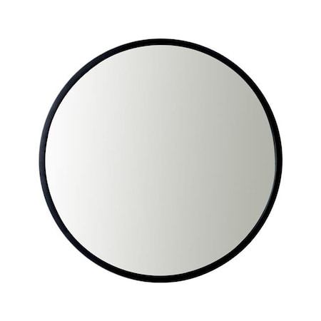 Utopia Alley Utopia Alley MR5BK 24 in. Modern Round Black Metal Frame Bathroom Mirror MR5BK